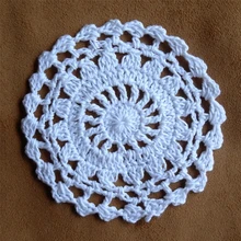 Tapetes de Ganchillo Mantel de ganchillo Para El Hogar Decoración De La Boda Hecho A Mano Tapetitos 6.3 pulgadas (16 CM) Juego de 12