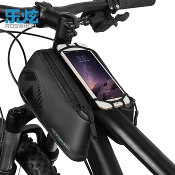 

ROSWHEEL 121453 bicycle bag front beam bag water tanker front package mountain bike front beam bag on tube bag riding equipment