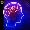 Neon Sign for Open Mind Brain Open Red Neon Tube sign handcraft Shop Hotel Store Displays Tube Glass Neon Flashlight sign