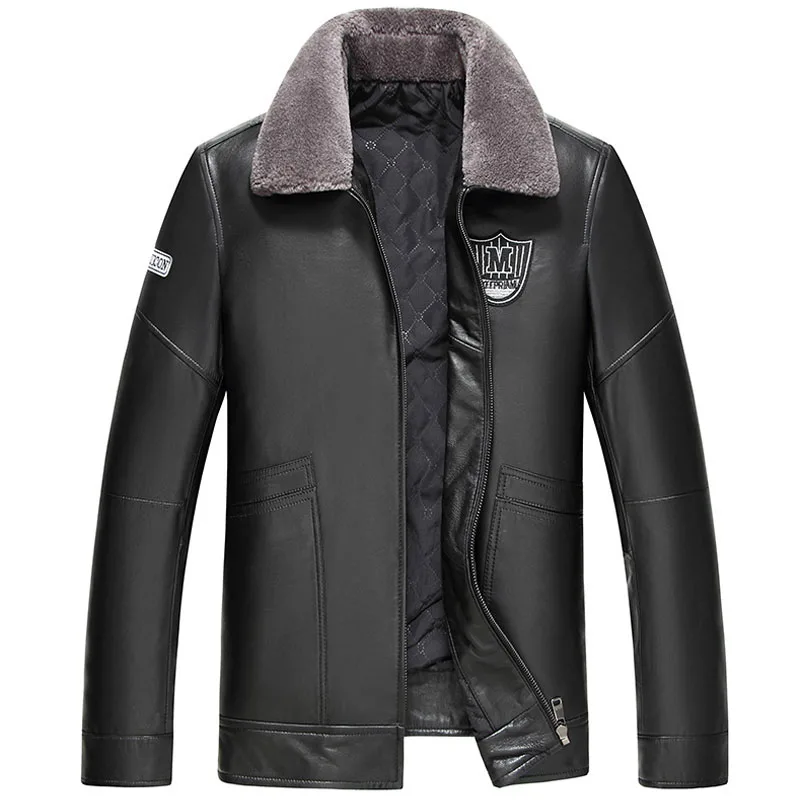 wcy.wat.edu.pl : Buy Men Real Leather Coat Genuine Leather Jacket Sheepskin Coat Male Leather ...