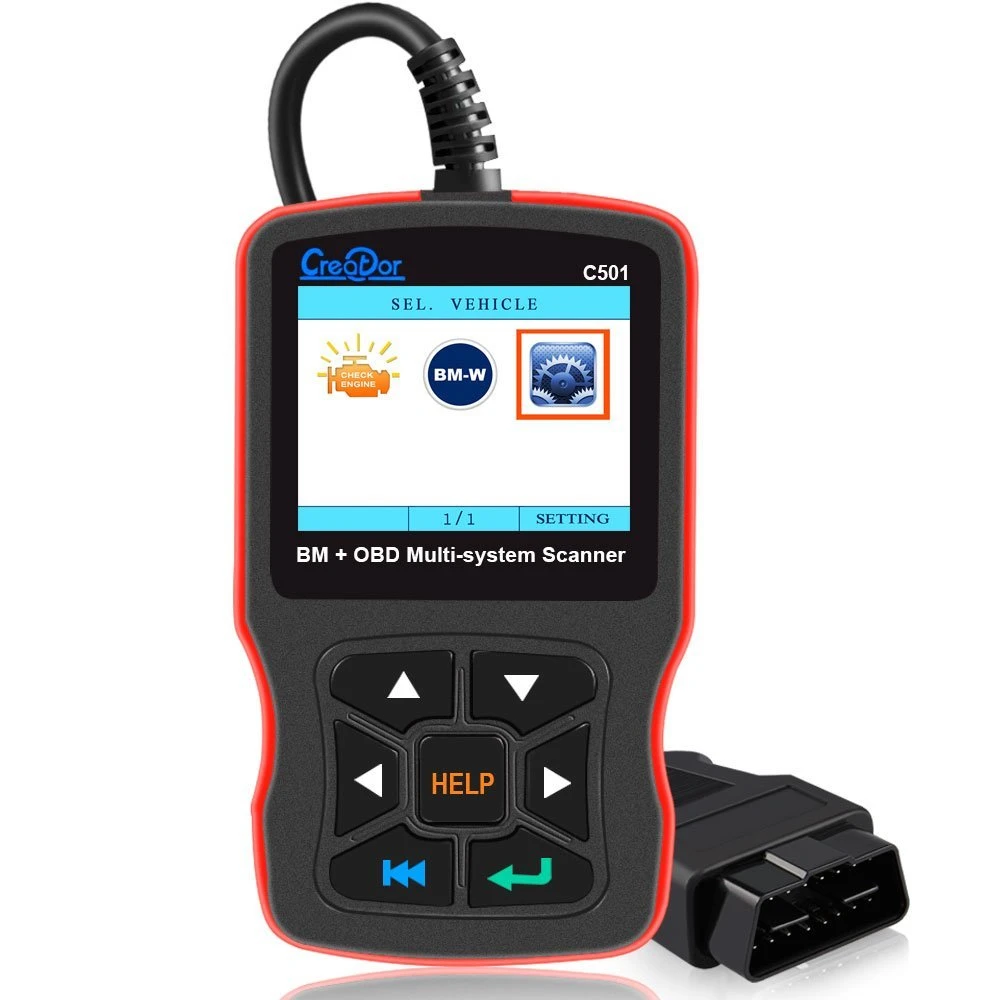 Creator C501 OBD 2 Car Diagnostic for BMW e46 e39 e90 e60 Diagnostic Scanner Code Reader AC EPS Oil Service Reset EPB ABS Airbag Creator C501 OBD 2 Car Diagnostic for BMW e46 e39 e90 e60 Diagnostic Scanner Code Reader AC EPS Oil Service Reset EPB ABS Airbag