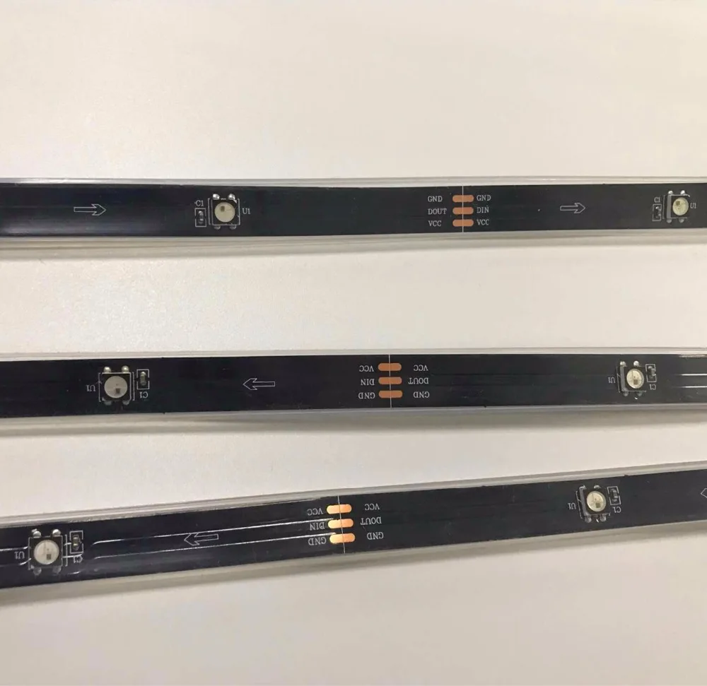 

Addressable 5m 10LEDs/m DC5V WS2812B led pixel strip;waterproof in silicon tube;IP66,with 10pixels/M;BLACK PCB