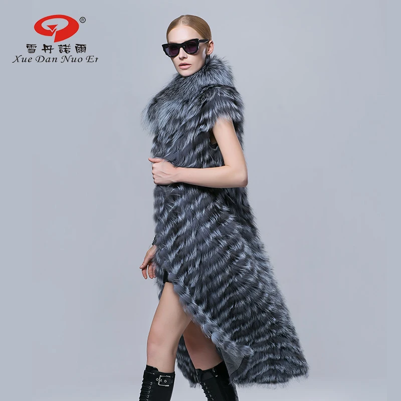 2016 Autumn new arrival best seller Fashion style font b coat b font real silver fox