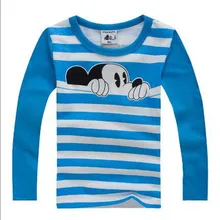 New 2016 children t shirts, cotton long sleeve boys and girls T-shirts, Hot sale pattern, cute round neck pullovers