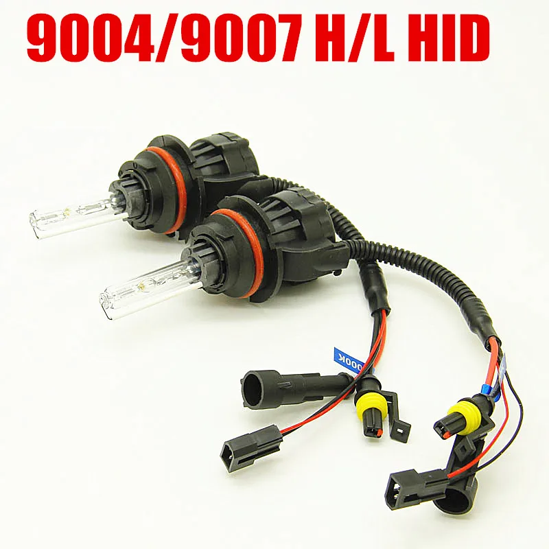 2PCS 6000k 8000k 4300k hid 9004 9007 55w 12v car high low beam xenon