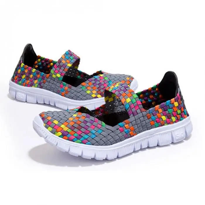 New Women Slip-On Light Weight Elastic Trainer Sports Water Shoes Sneakers Summer Ladies Shoes sapato feminino