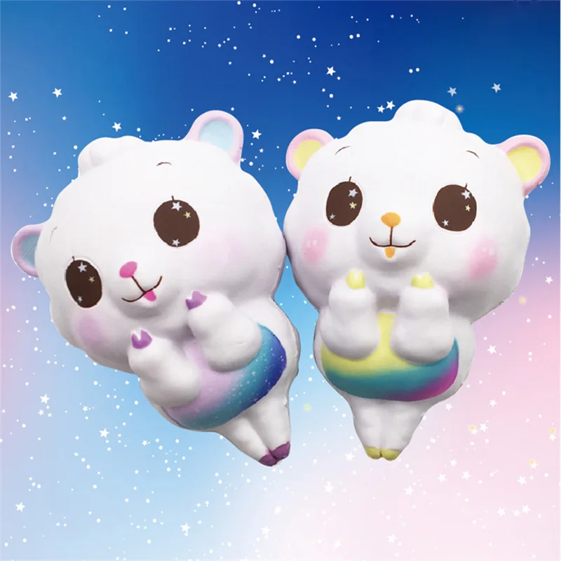 

Squishies Kawaii Big Head Alpaca Sheep Squishy Slow Rising Soft Squeeze Kids Toys Phone Strap Fun Release Pressure Child Gifts