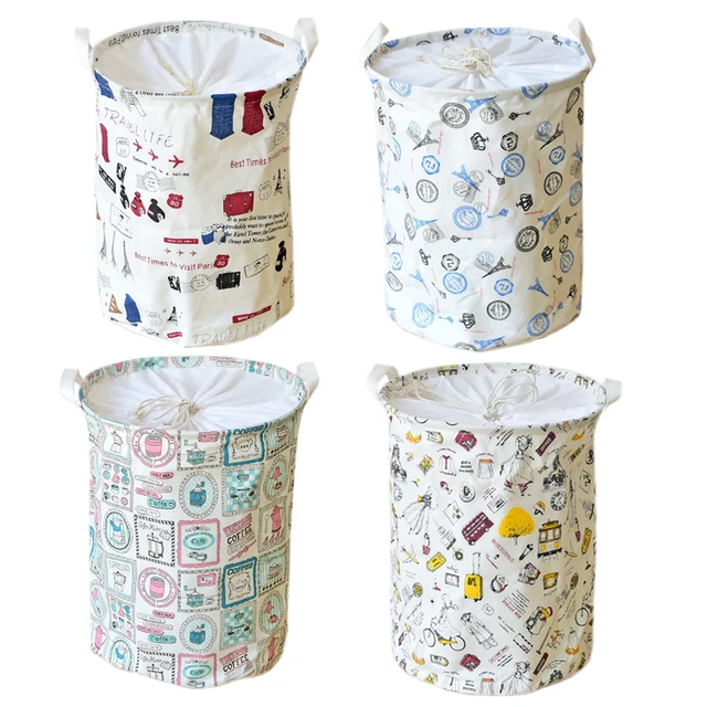 Fabric Laundry Basket Storage Basket For Toys Folding Baby Clothes