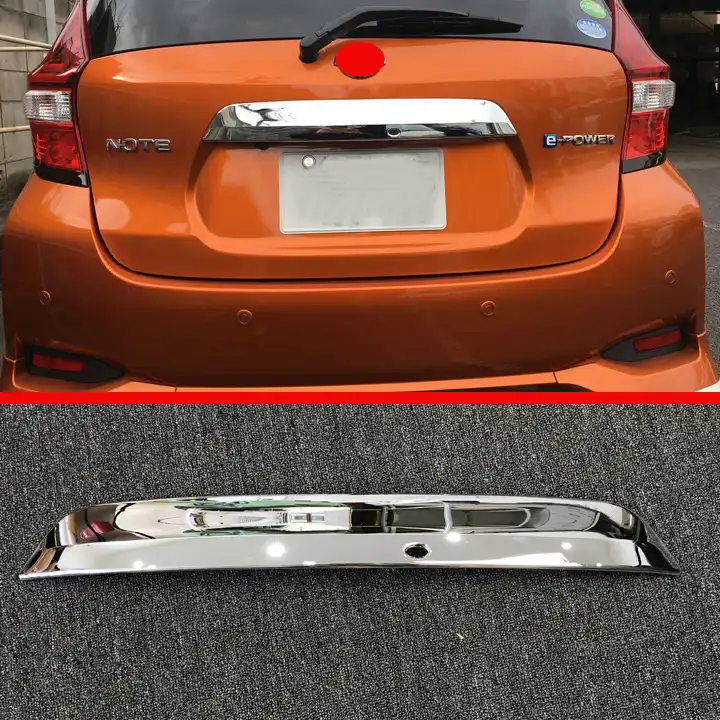 Abs Chrome Rear Trunk Lid Cover Trim For Nissan Note 17 18 Trunk Lid Trim Abs Chrometrim Cover Aliexpress