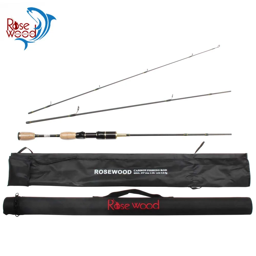 

ROSEWOOD 1.8m 6' Medium Carbon Fishing Rod Ultra Light UL Medium Spinning Rod Casting Rods Fishing Tackle Baitcasting Pole