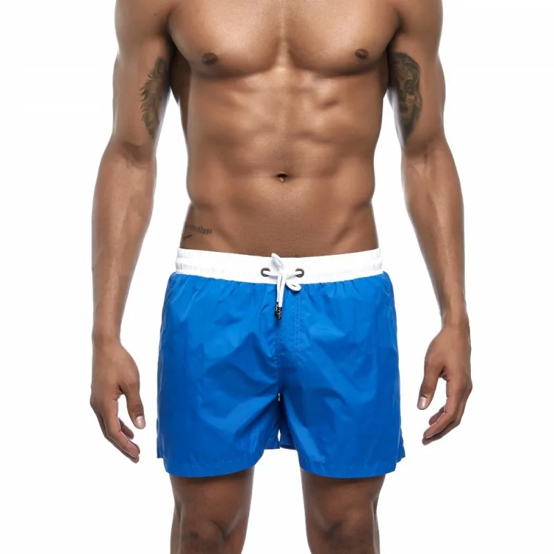 Мужские спортивные беговые пляжные короткие штаны для серфинга, купальное белье с отделением для быстрого высыхания, мужские шорты для серфинга, спортивный купальник, купальный костюм для мужчин - Цвет: Blue