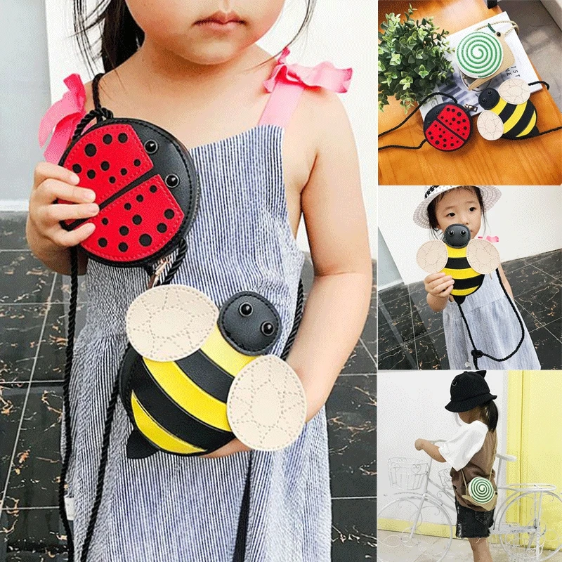 Милая маленькая Детская сумка-мессенджер в виде пчелы для маленьких девочек, сумочки на плечо из искусственной кожи с кисточками