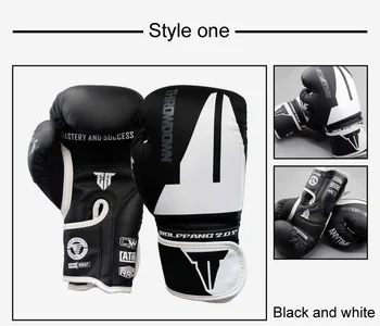 

Leather boxing gloves adult professional training fight boxing style one