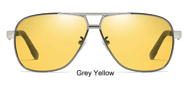 Качественные очки для дневного ночного видения, очки для водителя, поляризованные солнцезащитные очки, мужские желтые HD очки для вождения автомобиля, фотохромные очки на открытом воздухе - Цвет линз: MPTYJ093 YellowGrey
