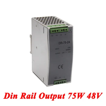 

DR-75 Din Rail Power Supply 75W 48V 1.6A,Switching Power Supply AC 110v/220v Transformer To DC 48v,ac dc converter