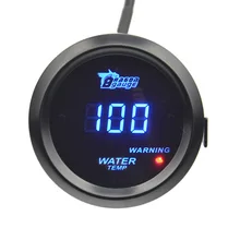 52mm Schwarz Shell Blau Digital LED Nachtlicht Auto Moter wassertemperaturanzeige selbstlehre Kostenloser versand