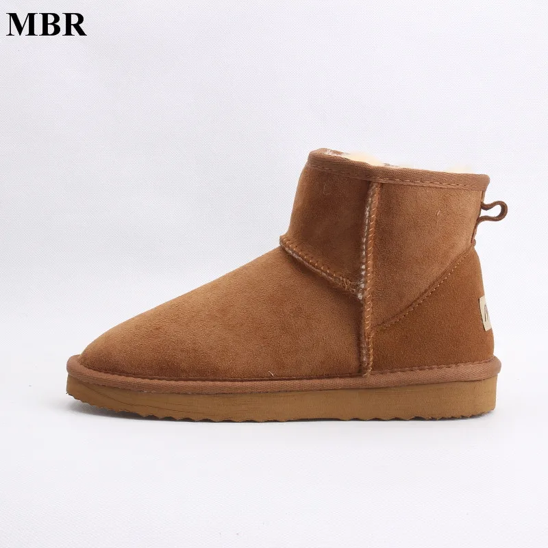 MBR real sheepskin leather short ankle suede UG snow boots