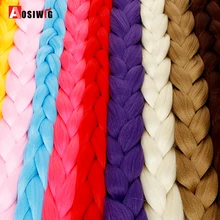 Огромные косы, синтетические косички, волосы 82 дюйма, африканские косички, стиль волос, вязанная косичка, наращивание волос AOSIWIG