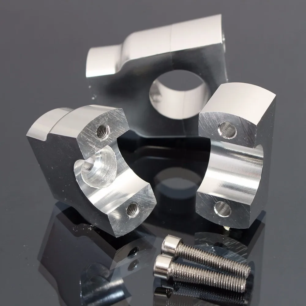 22mm CNC Motorcycle Handle Bar Mount Risers Clamp Aluminium For ATV 6