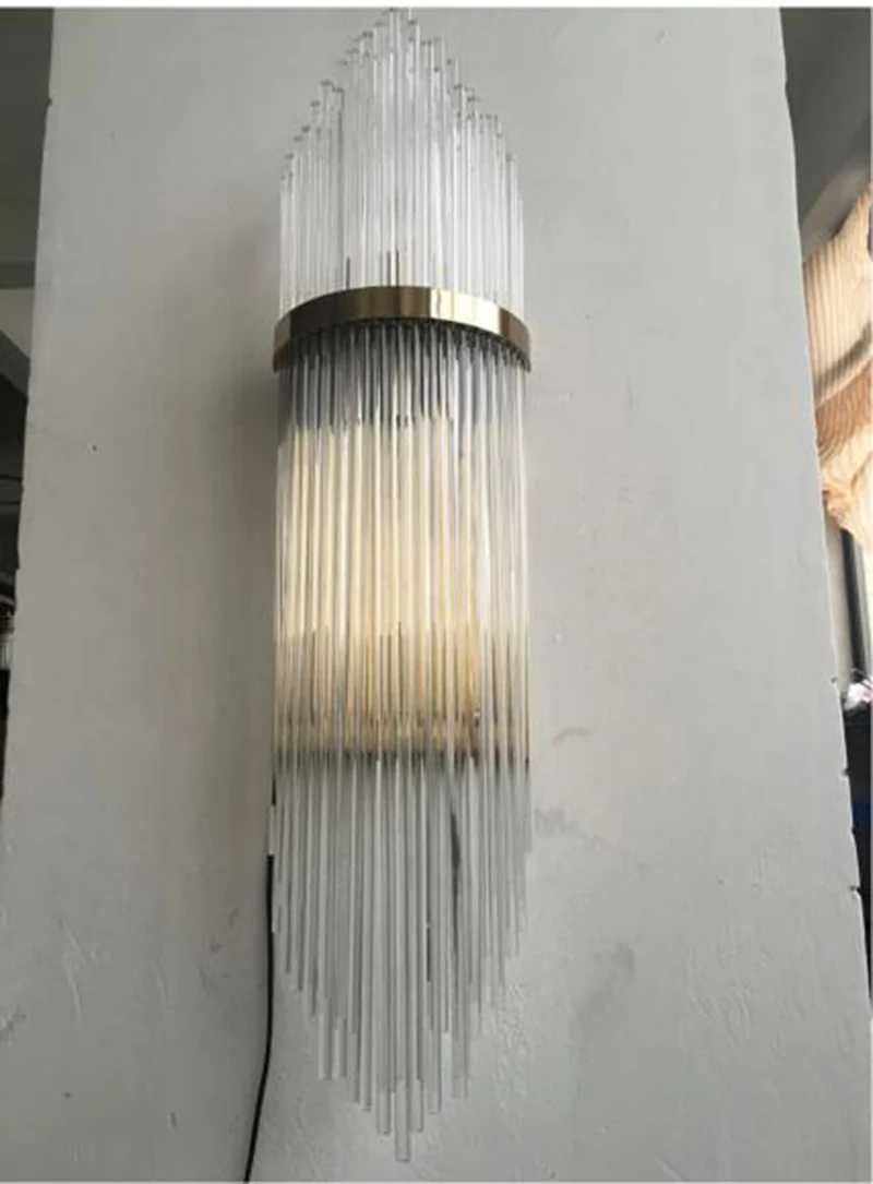 Glass Wall Lamp Sitting Room Lights Modern Villa Hotel Lobby