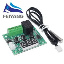 W1209 синий/красный светильник DC 12 В температура отопления охлаждения термостат контроль температуры Переключатель Регулятор температуры термометр термо