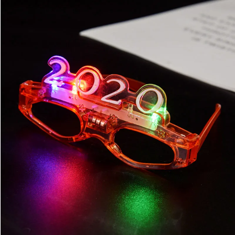 

Light Up New year Festival LED Flashing Glasses 2020 Role Play Party Supplies Gift for Kids Adults Concert Eye Wear