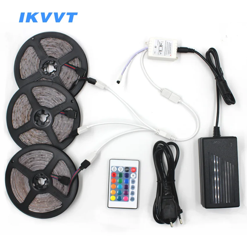 IKVVT RGB Светодиодная лента СВЕТОДИОДНАЯ SMD 2835 лампа Гибкая 24Key ИК пульт
