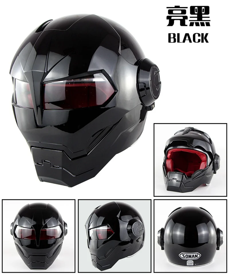 Военный серый moto rcycle шлем ironman Стиль откидной casco Железный человек Capacetes Soman SM515 moto шлем