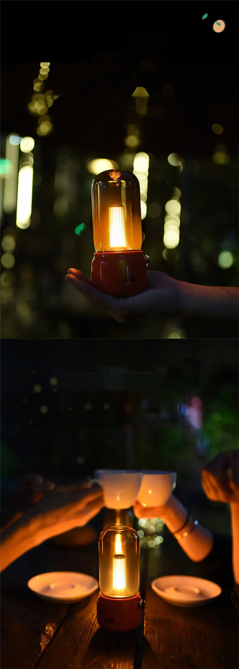 מנורת נר לילה בעיצוב רטרו דקורטיבי מבית לופרי