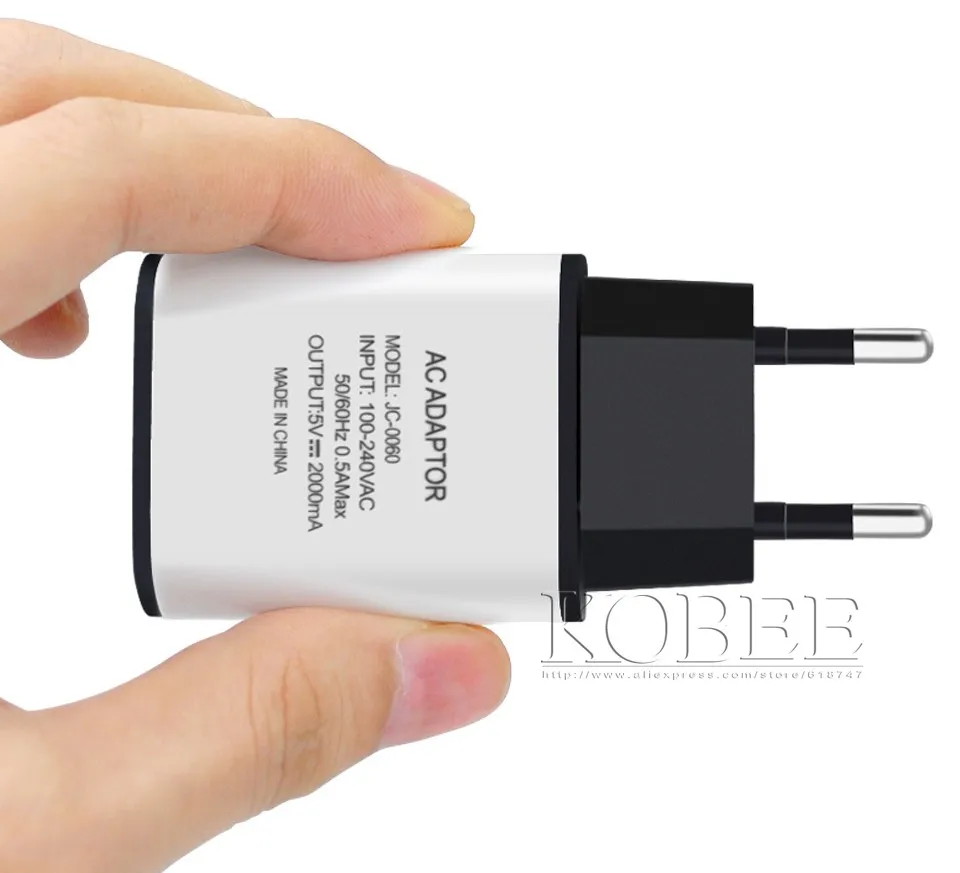 KOBEE 5V 2A Universal Travel USB Charger Adapter Wall Portable EU Plug Mobile Phone Smart Charger For iPhone 5 6 S For Samsung (5)