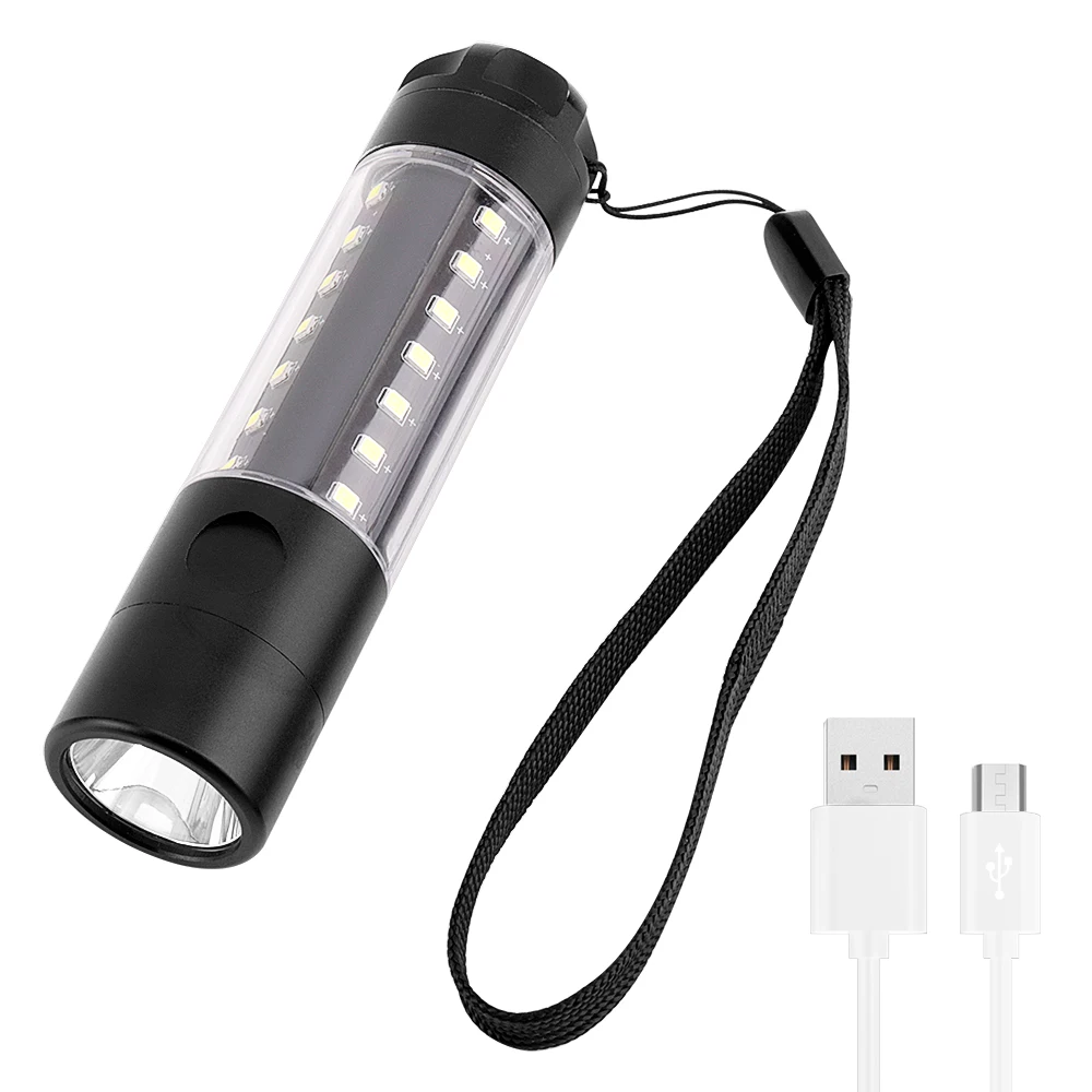 Koop PANYUE 2 Packs XML T6 + COB LED Mini Pocket Zaklamp Werk Licht Penlight Fakkel Lamp Hoge 1000 Lumen 6 Modi camping Lanterna