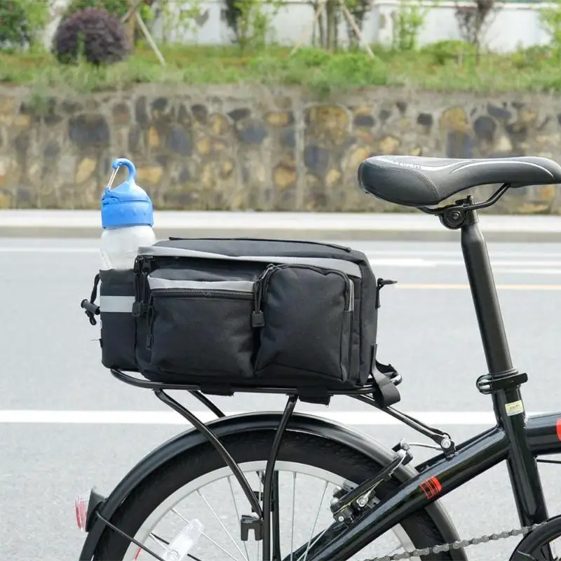 Flash Deal ROSWHEEL 6L Bicycle Rear Rack Shelf Bag Pannier Pack Shoulder Handbag MTB Bike Road Bicycle Rear Rack Bag 3