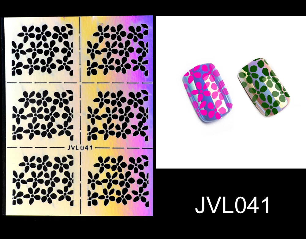 23 листа DIY маникюр неправильной сетки трафарет многоразовый дизайн ногтей Vinyls полые наклейки штамповка шаблон инструменты для ногтей