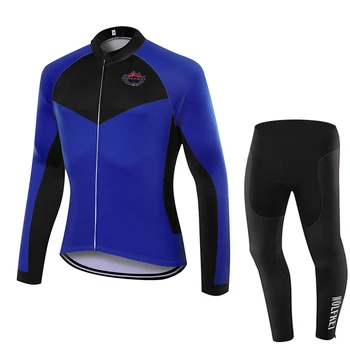 

WOLFKEI Autumn New High quality long sleeve cycling clothing Mountain bicycle jersey sets for men women outdoor Sportswear