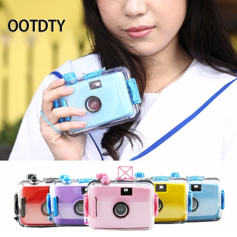 OOTDTY Camera Underwater Waterproof Lomo Camera Mini Cute 35mm Film With Housing Case New