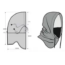 MISSKY наружная ветрозащитная термо-шляпа с полным лицом Спортивная маска(черный
