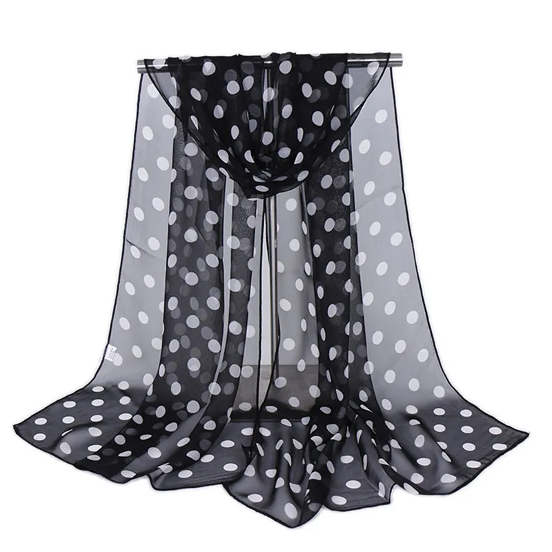 

Imixlot Newest Dot Print Women Long Scarf 160*50cm Little Wave Point Chiffon Scarves Tie Scarves Chic Multipurpose Shawl