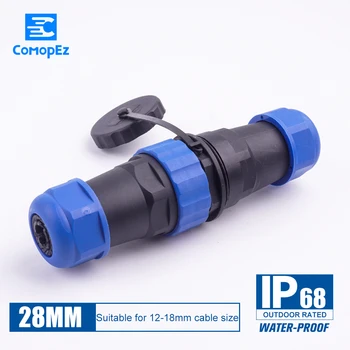 

Sp28 IP68 Cable Connector 3pin 5pin 7pin 9pin 12pin 16pin 19pin 24pin Aviation Waterproof Connectors Plug And Socket,Male Femal