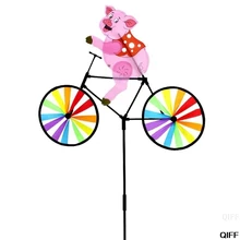 Прямая поставка и милые 3D Животные СВИНЬЯ на велосипеде ветряная мельница Whirligig сад газон двор Декор ветер Спиннер May06