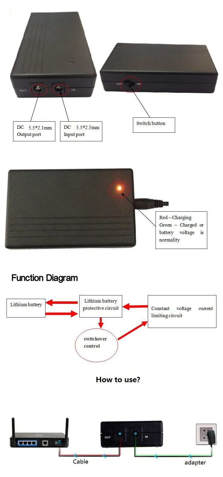 Аккумуляторная батарея 12V li-ion Резервный источник бесперебойного Питание 12V UPS для Система контроля доступа Батарея для F18, F22, TF1700 и так далее