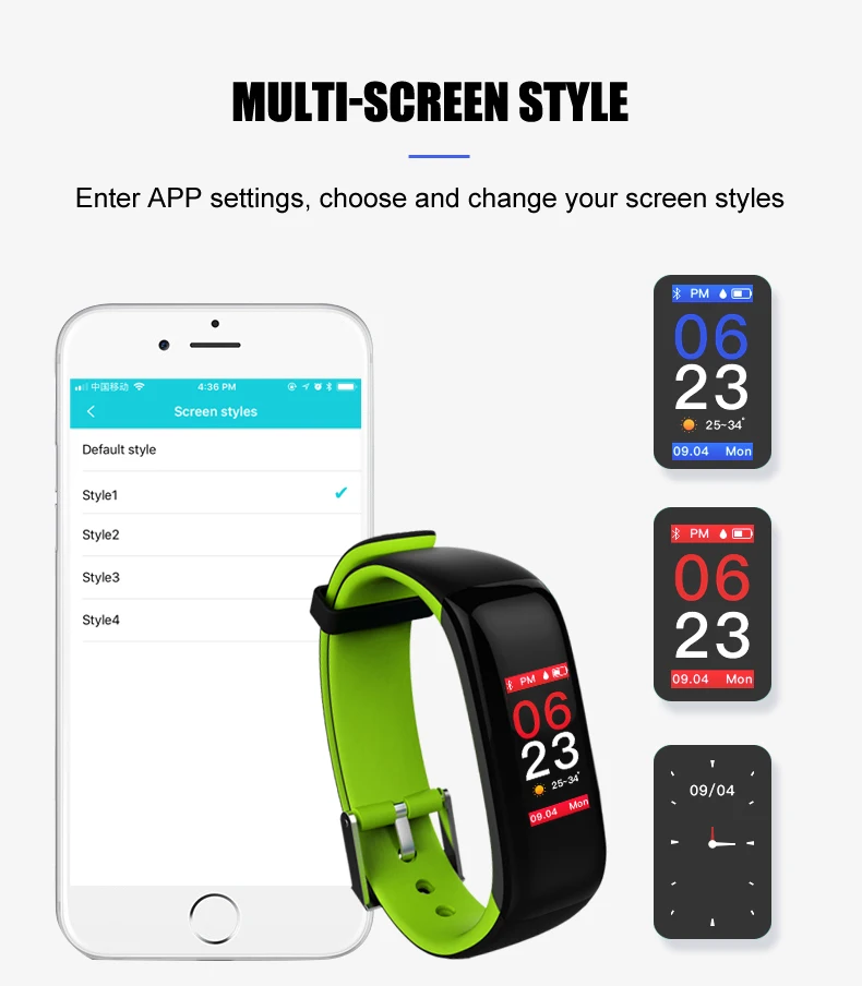 Torntisc Smart band P1 PLUS Color display Fitness Bracelet Heart rate tracker Blood Pressure Monitor Smart Wristband IP67 Waterpoof (19)