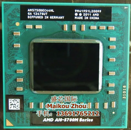 AMD laptop Mobile A10 5750M A10-5750m a10 5750M Socket FS1 CPU 4M Cache/2.5GHz/Quad-Core Laptop processor for GM45/PM45
