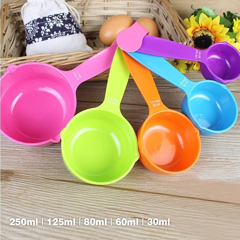 5pcs/set Measuring Spoons Colorful Plastic Measure Spoon Useful Sugar Cake Baking Spoon Kitchen Baking Measuring Tools - Image 5