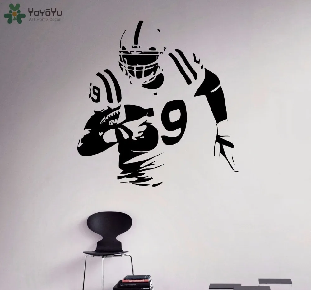 

YOYOYU Wall Decal American Football Player Wall Stickers For Kids Rooms Sports Housewares Vinyl Home Decor Boys Bedroom DIYSY785