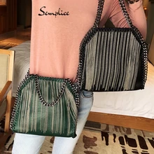 Кисточкой Tote Импорт ПВХ курьерские сумки модные однотонные молния засов мягкий открытый карман цепи сумки для женщин