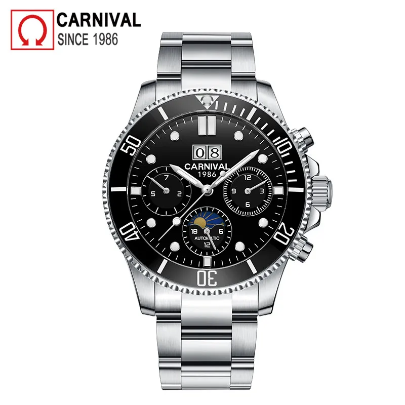 كرنفال Relogio الميكانيكية التلقائية ووتش الرجال الرياضة للماء للرجال ساعات الأعلى العلامة التجارية الفاخرة العسكرية ساعة montre أوم 2018 كرنفال Relogio الميكانيكية التلقائية ووتش الرجال الرياضة للماء للرجال ساعات الأعلى العلامة التجارية الفاخرة العسكرية ساعة montre أوم 2018