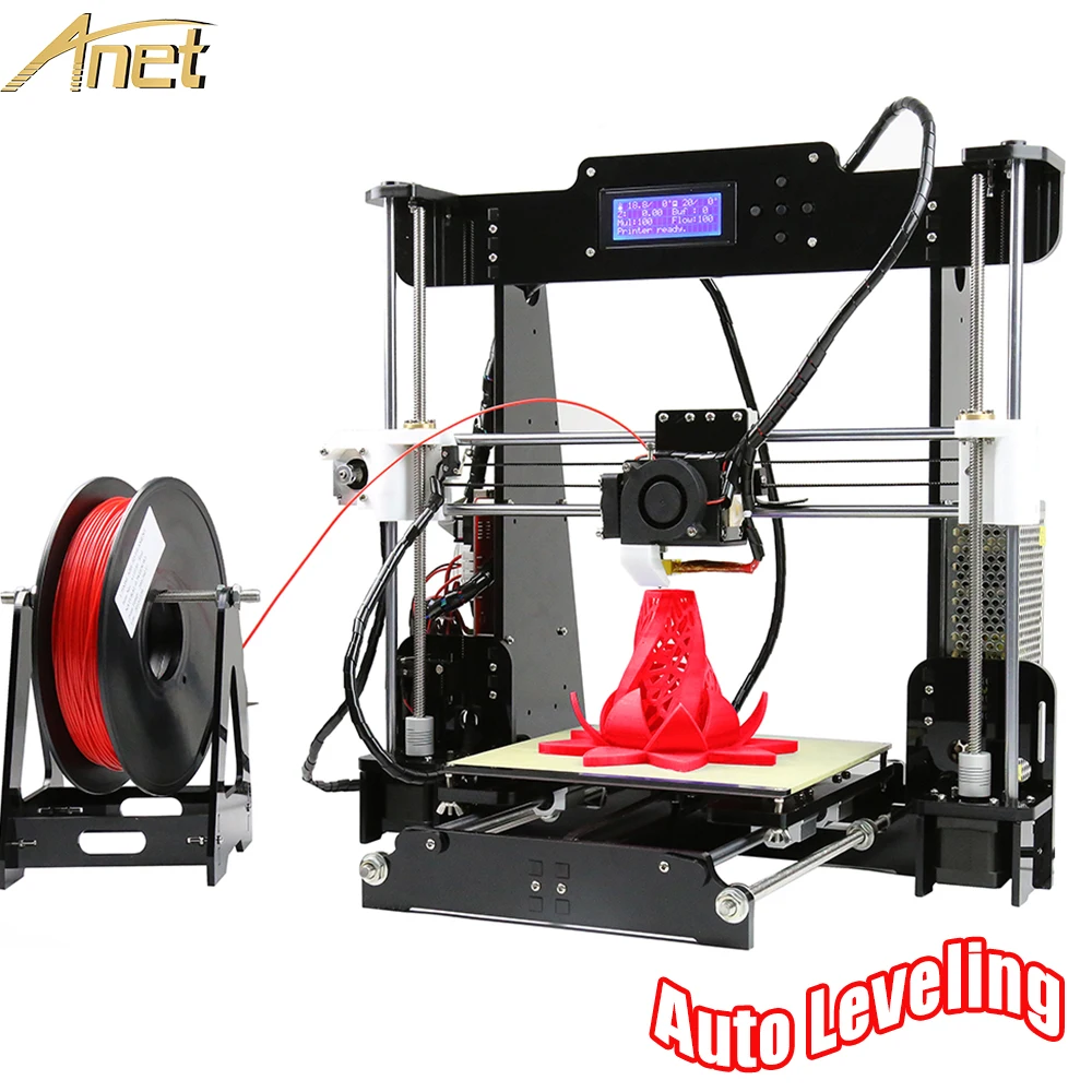 Auto Leveling Upgrade Anet 3D printer Reprap prusa i3 automatic leveling Printer Kit DIY With 10m Filaments SD Card Free
