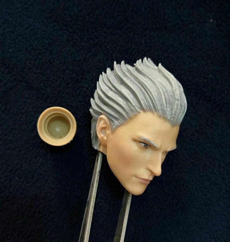 Collectible 1 6 Scale Male Cartoon Head Sculpt Anime Game Magician Vergil Head Carving Model For 12 Action Figure Collection Action Figures Aliexpress