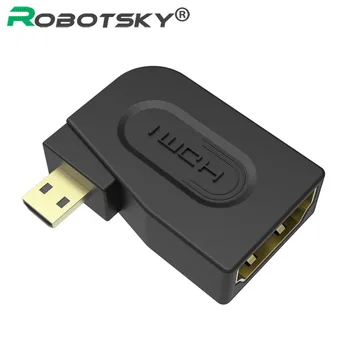 

Micro HDMI To HDMI Cable Extender Adapter HDMI Adapter For Laptop PS3 DV HDTV 90 Degrees Angled Male To Female Converter Adapter