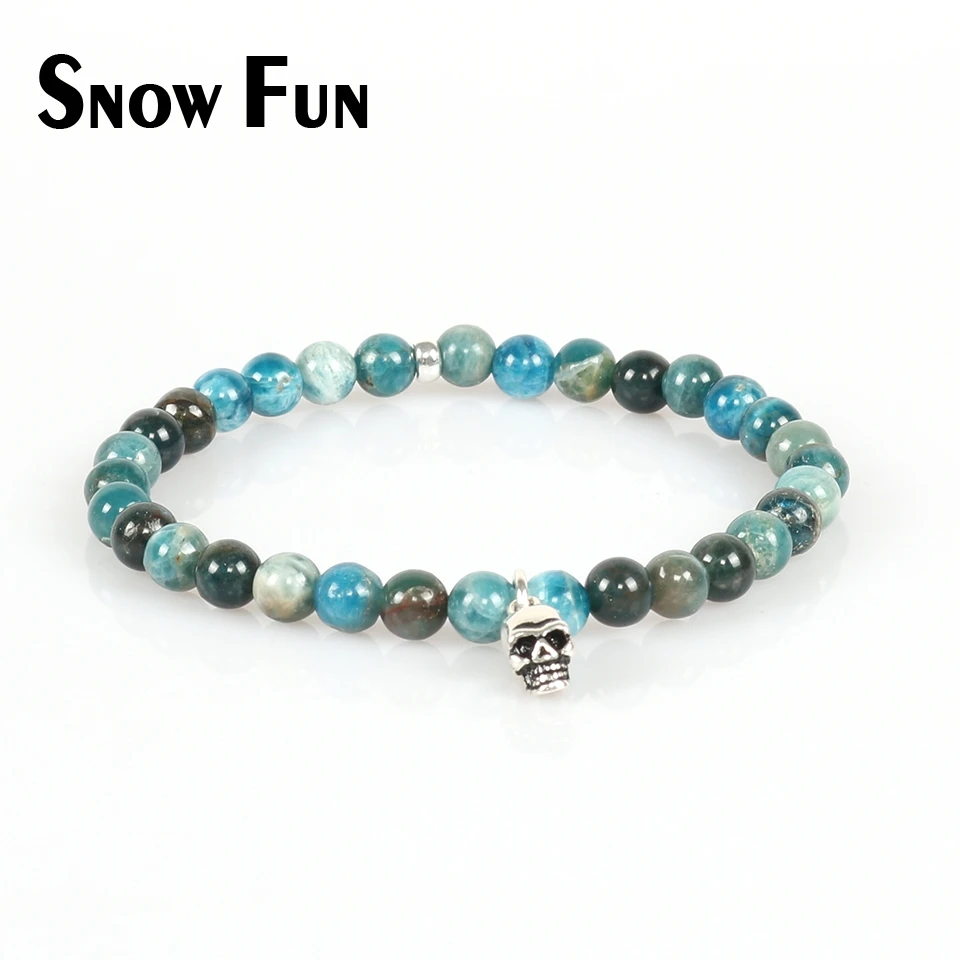 Браслеты-шармы Snow Fun из серебра 925 пробы с черепом украшения 6 мм четырьмя типами
